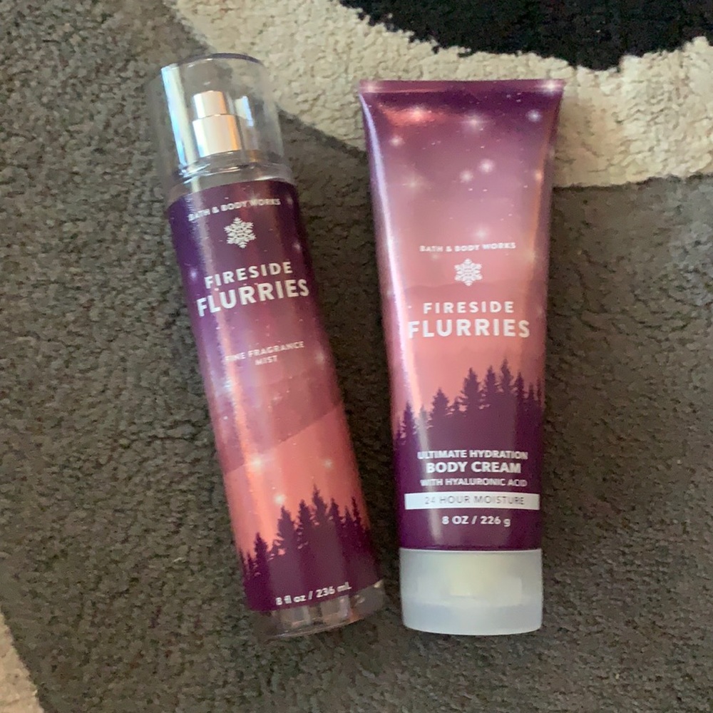 Brand New Bath and Body Works Fireside Flurries Set